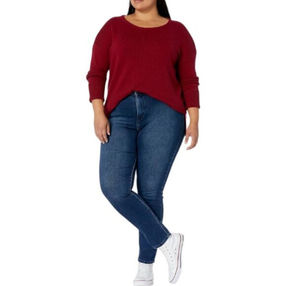 Goodthreads red jersey stitch sweater size L - Picture 3 of 4